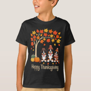 Camiseta Tres perros de montaña berneses caen árbol feliz g