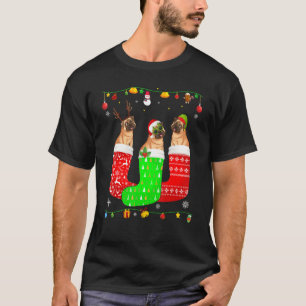 Camiseta Tres Perros De Pug En Navidades Calcetines Que Coi