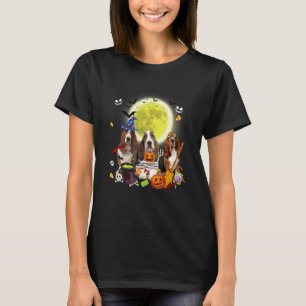 Camiseta Tres perros de raza Basset Hound Bruja Momia Espan