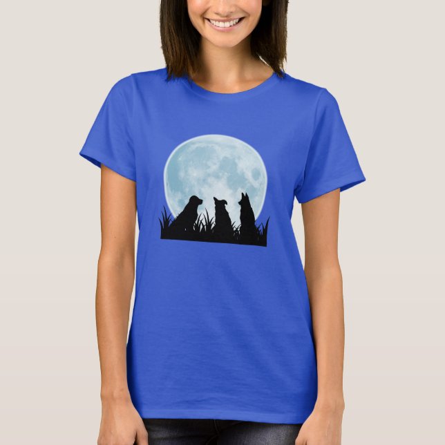 Camiseta Tres perros en la noche (Anverso)