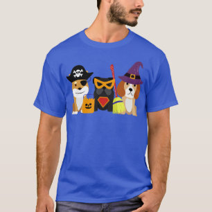 Camiseta Tres perros lindos Diseño de Halloween