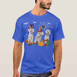 Camiseta Tres perros malteses Brujas Halloween Mamá da mied