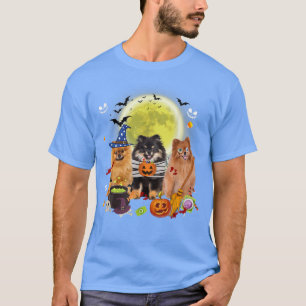 Camiseta Tres Perros Pomeranianos Tieron Mummy Halloween