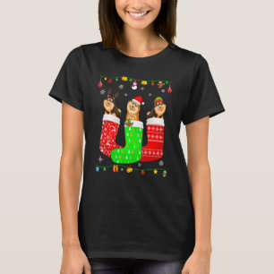 Camiseta Tres Perros Pomeranos En Calcetines De Navidad Que