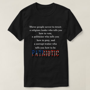 Camiseta Tres personas nunca confían: