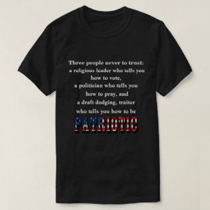 Camiseta Tres personas nunca confían: