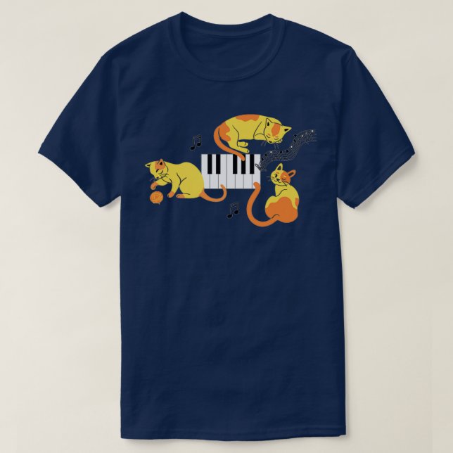 Camiseta Tres pianistas (Diseño del anverso)