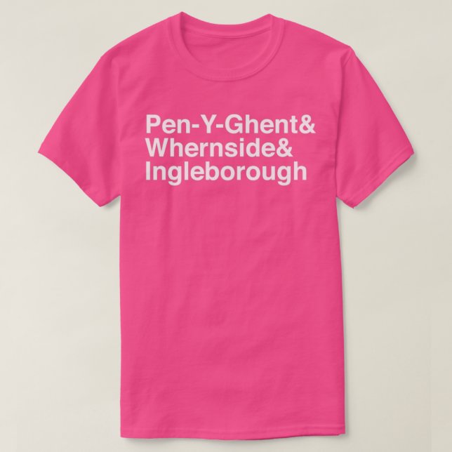 Camiseta Tres picos PenYent y Whernside e Ingleborou (Diseño del anverso)