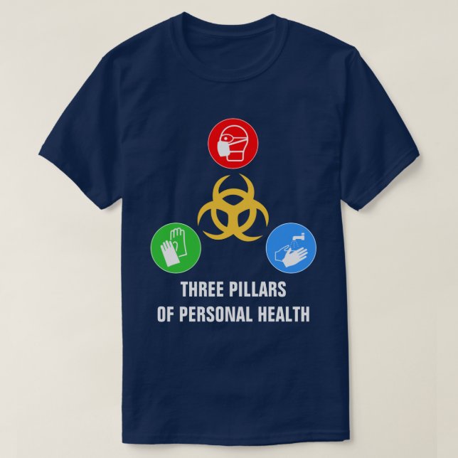 Camiseta Tres Pilares De La Conciencia Pública Sobre La Sal (Diseño del anverso)