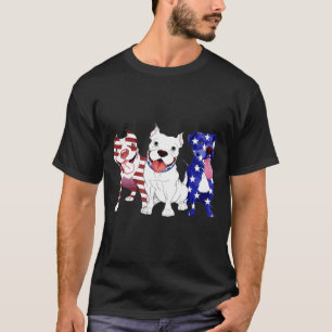 Camiseta Tres Pitbull, Día de la Independencia de Estados U