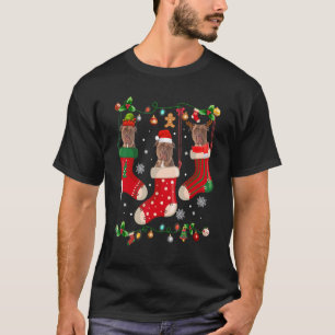 Camiseta Tres Pitbull En Navidades De Luces Santa X Mas Per