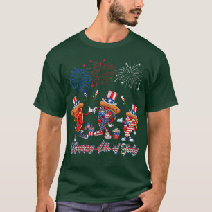 Camiseta Tres Pizzas Blancas Rojas Y Fuegos Artificiales De