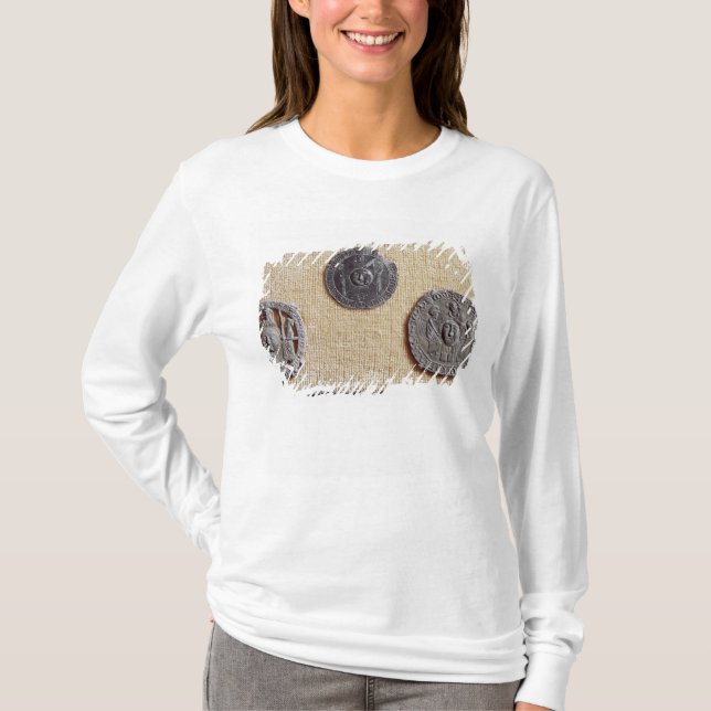 Camiseta Tres placas del peregrinaje de los d'Amiens del (Anverso)