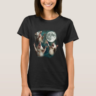 Camiseta Tres Pójaro De Possum Moon 3 Opossum Gracioso Me M