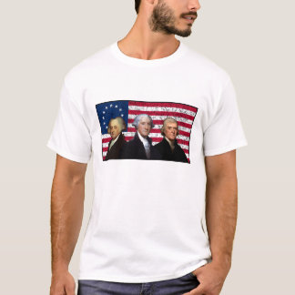 Camiseta Tres presidentes y la bandera americana