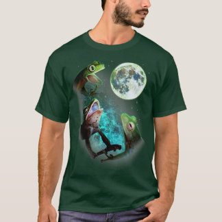 Camiseta Tres Ranas De Árbol Aúllan En La Luna 3 Lobos Dive