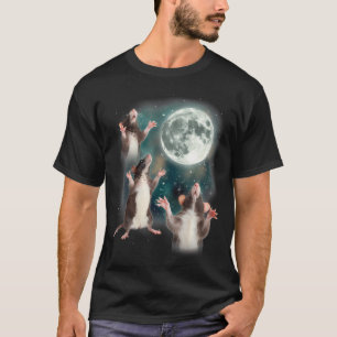 Camiseta Tres Ratas En La Luna 3 Ratas Con La Luna Muerta E