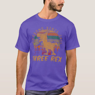 Camiseta Tres regalos de cumpleaños Re 3er dinosaurio terce