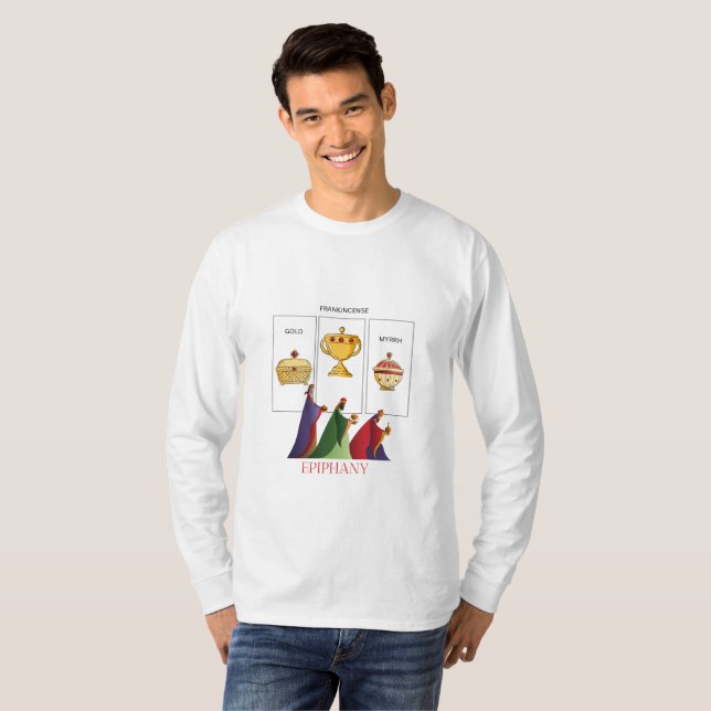 Camiseta Tres reyes y sus significativos regalos (Anverso completo)