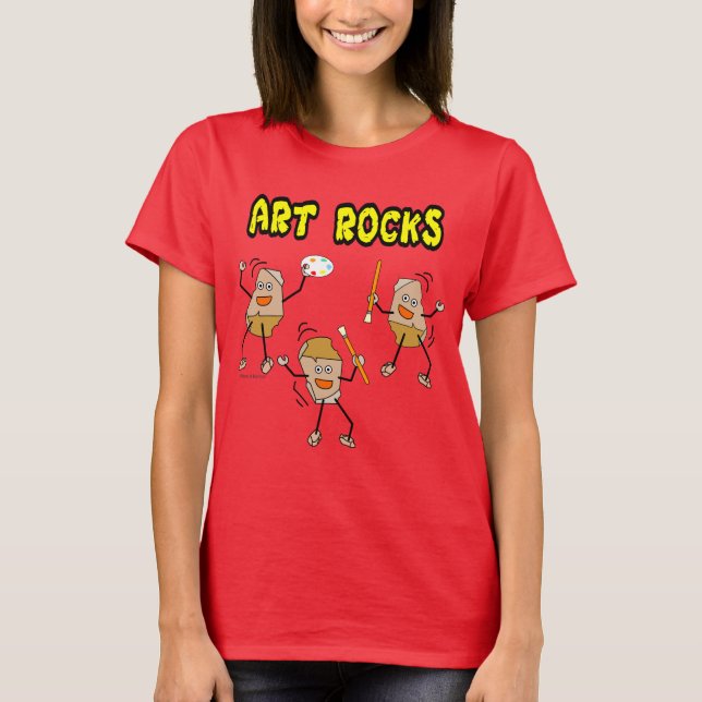 Camiseta Tres rocas de arte (Anverso)