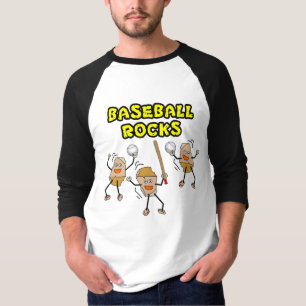 Camiseta Tres rocas de béisbol