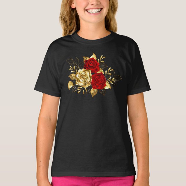 Camiseta Tres Rosas Joyas (Anverso)