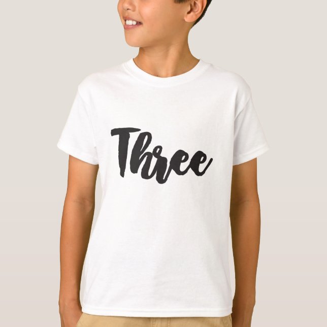Camiseta Tres tercios cumpleaños tercer cumpleaños Mi hijo  (Anverso)