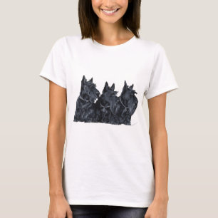 Camiseta Tres Terriers Escoceses