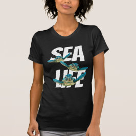 Camiseta Tres tortugas de mar del bebé que nadan