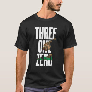 Camiseta Tres un código de área cero 310 Los Angeles Califo