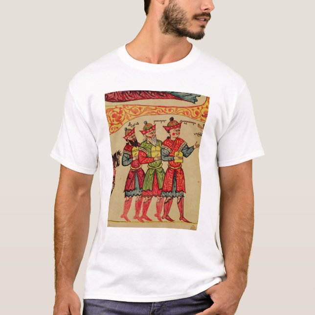 Camiseta Tres unos de los reyes magos, detalle de la (Anverso)