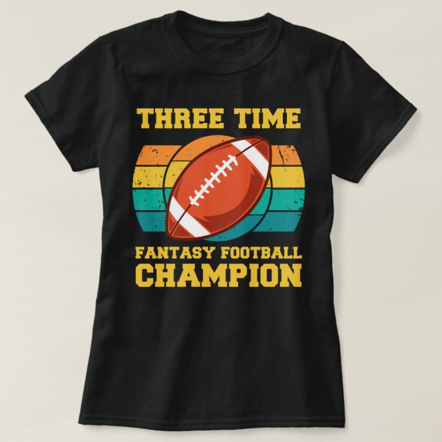 Camiseta Tres veces campeona de fútbol (Diseño del anverso)