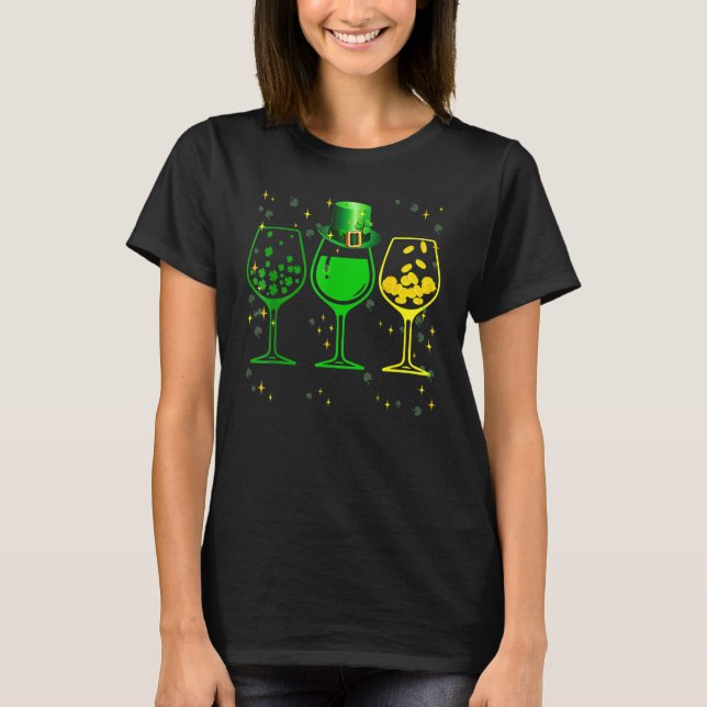 Camiseta Tres Vidrios C Shamrock St Patrick Day Irish (Anverso)