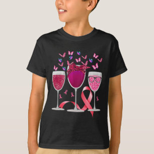 Camiseta Tres Vinos Vino Concienciación sobre el Cáncer de 