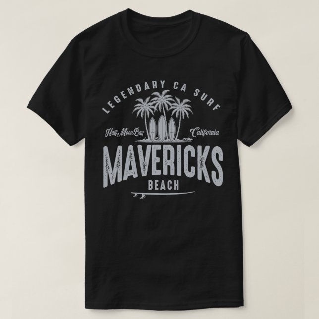 Camiseta TRES VINTAJES Y PALMAS Mavericks Beach (Diseño del anverso)