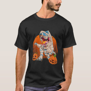 Camiseta Trex Calabaza Dinosaurio Halloween Niños Mummy Zom