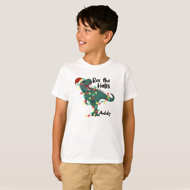 Camiseta Trex Christmas shirt for kids (Anverso completo)