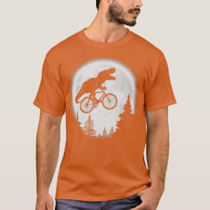 Camiseta TRex Ciclismo Moon Bike Dinosaur Riding Bicycle Fu