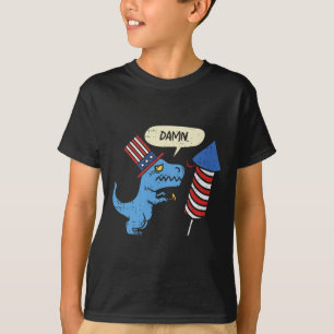 Camiseta Trex Cortas Manos Firecracker Funny Firework 4Of