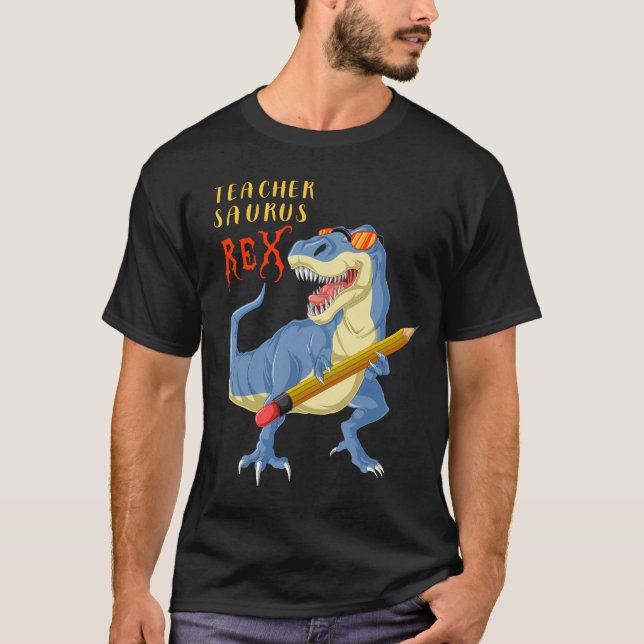 Camiseta trex de dinosaurio de profesor (Anverso)