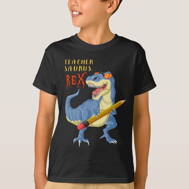 Camiseta trex de dinosaurio de profesor (Anverso)