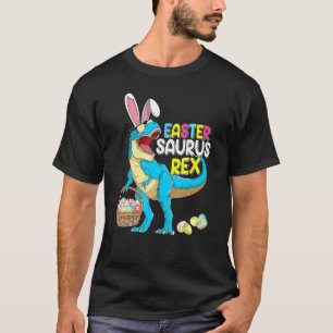 Camiseta Trex De Pascua Para Niños Dinosaurio Bunny Easter 