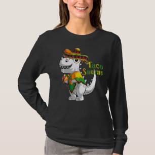 Camiseta Trex Dino Taco Saurus Poncho Sombrero Cinco De May