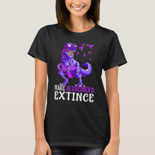 Camiseta Trex Dinosaur Hace Enfermedad de Alzheimer Extinta