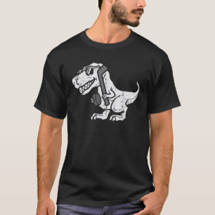 Camiseta Trex Dinosaur Ice Hockey Cute Jugador Goalie Hombr