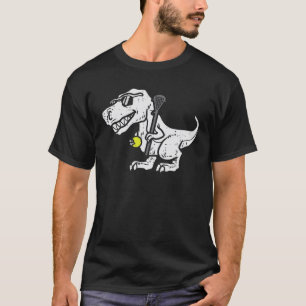 Camiseta Trex Dinosaur Lacrosse Funny Lax Player Goalie Kid