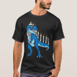 Camiseta Trex Dinosaur Menorah Hanukkah Chanukah<br><div class="desc">Trex Dinosaur Menorah Hanukkah Chanukah Niños judíos</div>