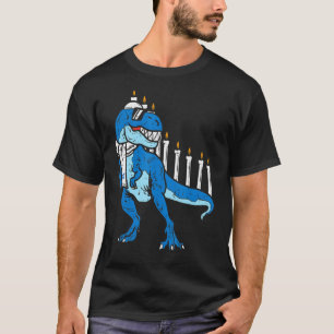 Camiseta Trex Dinosaur Menorah Hanukkah Chanukah