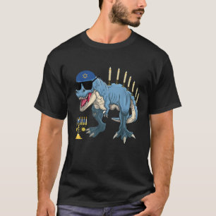 Camiseta Trex Dinosaur Menorah Hanukkah Chanukah