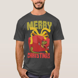 Camiseta Trex Dinosaur Merry Christmas Funny Xmas
